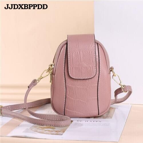 Vintage Soft Leather Crossbody Bags Genuine Leather Women Messenger Shoulder Bag Small Female Handbags Phone Purses