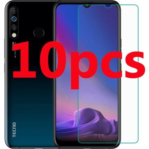 10PCS Tempered Glass On For Tecno Camon 15 12 11 Air Pro Camon12 Protective Film Screen Protector For tecno Spark 4 5 6 cover HD