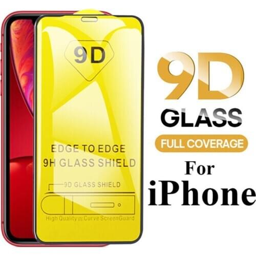 9D funda completa templada de vidrio para iPhoneX XS XR vidrio protector para iPhone11 Pro MAX protectores de pantalla de vidrio
