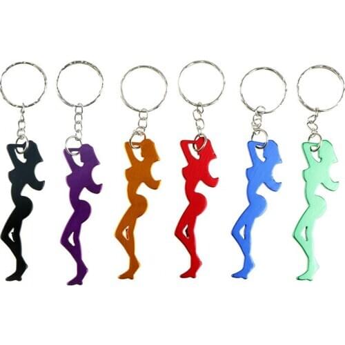 1PC Fashion Beauty Shape Aluminum Alloy Bottle Opener Beer Keychain Portable Bar Tool