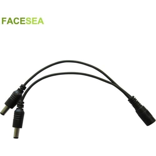 10pcs 5.5 x 2.1mm 1 To 2 Female To Male Plug DC Power Splitter Adapter Wire Connector For CCTV Camera Cable Led Strip light