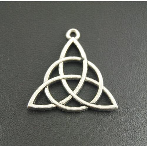 10pcs 2 Colors Knot Triquetra Charms Jewellery Pendant For Bracelet Necklace A107/A313