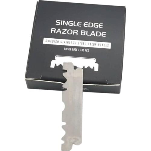 100Pcs/Set Shark Barber Single Edge Razor Stainless Steel for Barbers