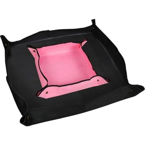 2 Pcs Plant Pot Mat, Waterproof Plant Tarpaulin Garden Cloth Anti-Dirt Transplanting Flower Pot Mat Set Black, Pink