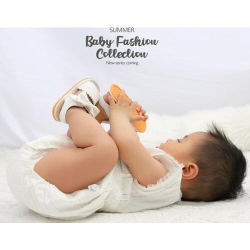 2021 Summer Sandals Newborn Infant Baby Girls Princess Shoes Toddler PU Non-slip Rubber Shoes Size 0-18M