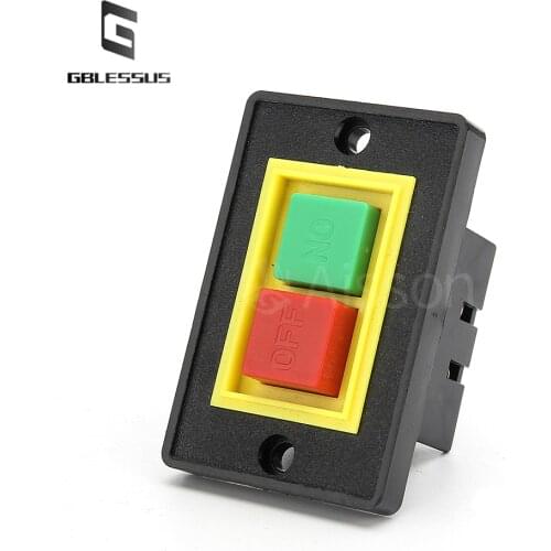 AC 380V 2KW Press Button Switch On Off Start Stop 6 Screw Terminals QCS1 Table Saw Drill Motor Self-Locking Copper Parts