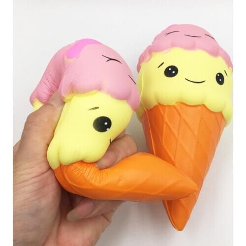 Antistress Squishy Toys For Children Slow Rising Funny Gadgets Smile Ice Cream Kids Stress Relief Cute Squisy Keychain Squichy