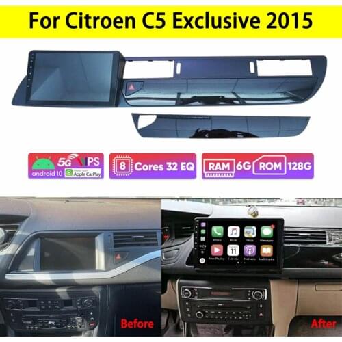 2 Din Car Radio For Citroen C5 exclusive 2015 Android 10 Player GPS Navigation Head Unit Carplay Multimedia Autoradio Stereo