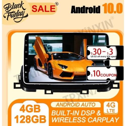 DSP Android 10.0 PX6 IPS Carplay 4G+128G For KIA Sportage 2018 Car Multimedia Player Auto Radio Tape Recorder GPS Navi Head Unit
