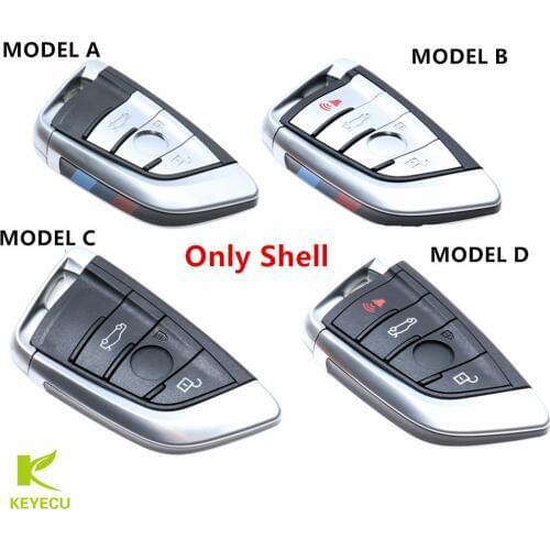 KEYECU Replacement Uncut Keyless Smart Remote Key Shell Case for BMW X5 f15 x6 f16 2er f45 f46 x1 f48 2013-2018