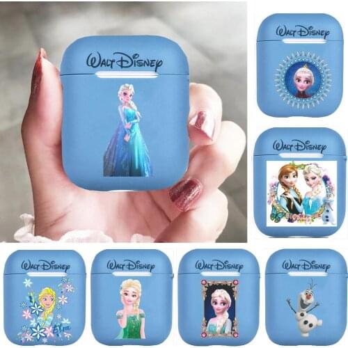 Disney Frozen Cute Princess Ana ElsaPattern Case for Airpods Pro 1/2 Cover Protective Earphone Cases Headphones Funda Protective