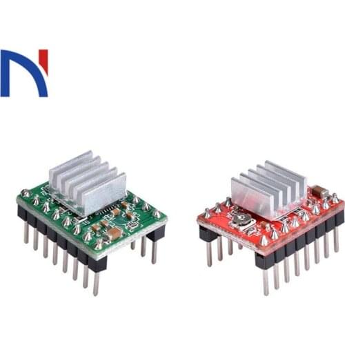 Stepper Motor Driver A4988 Reprap Stepper Driver Module+heat sink with sticker For 3D Printer Parts Ramps 1.4 Reprap Board Green