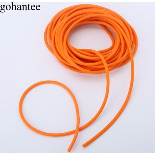 Gohantee Orange 10M Natural Latex Rubber Tube Elastica Bungee for Hunting Slingshot Catapult 1.7mmX4.5mm 1745 Rubber Bands Tubes