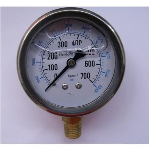 2020 2.4" 60MM Hydraulic Pressure Gauge Meter 700KG 10000psi 1/4PT