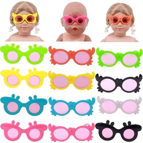 Doll Sunglasses Cartoon Glasses Accessories Fit 18 Inch American Of Girl`s &43Cm Baby New ReBorn Doll Zaps Generation Christmas
