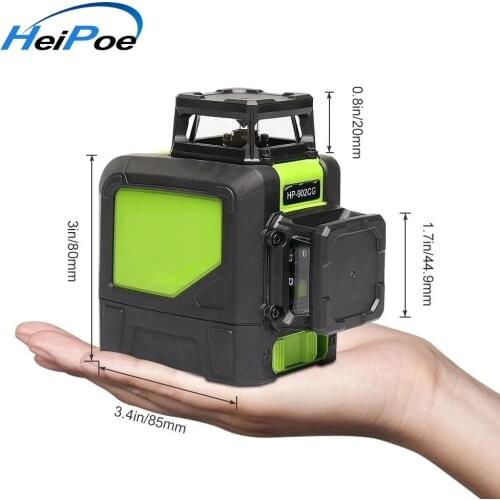 Automatic leveling CROSS LINE Construction Tools 8 lines Green Beam Laser Level with Magnetic Pivoting Base