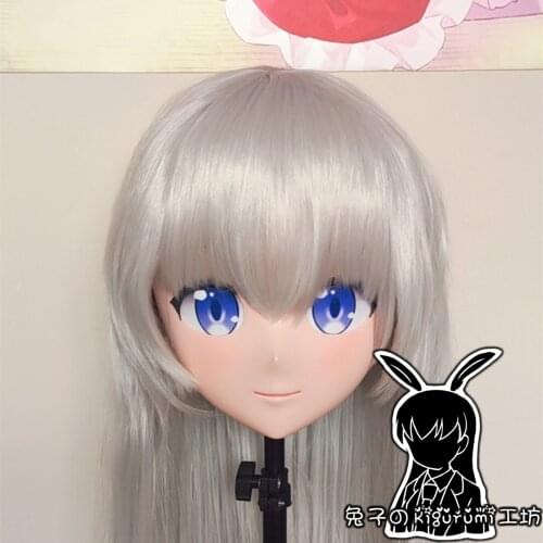 RB718)Customize Full Head Quality Handmade Female/Girl Resin Japanese Anime Cartoon Character Kig Cosplay Kigurumi Mask
