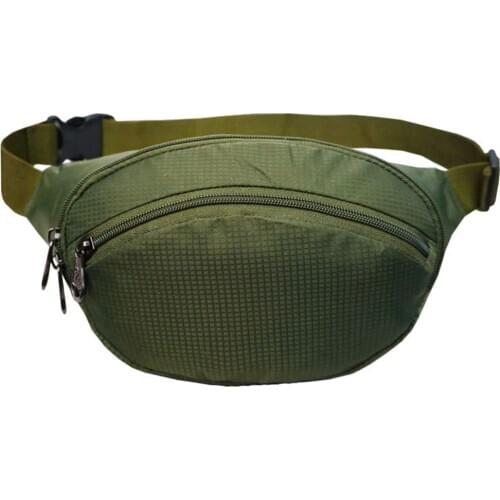 Fashion Waterproof Nylon Womens Fanny Pack Solid Color Mens Outdoor Waist Bag Trekking Belt Bag Travel Chest Sport Bags