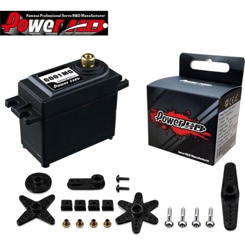 POWER HD HD-6001MG 4.8V-6.0V 7KG Double Bearing Analog Servo Compatible With Futaba JR For RC Drift Car Buggy Truck Robot Toy