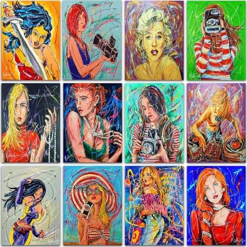 5D DIY Diamond Painting Kit Cartoon girl music Full Square&Round Diamond embroidery Cross stitch Diamond mosaic Paint home decor