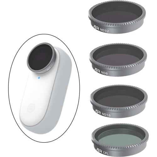 4-pack Lens Filters ND8 ND16 ND32 ND64 Replaces for Insta360 GO 2, Aviation Aluminum Alloy Frame
