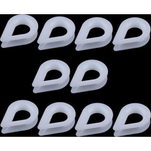 10Pieces Nylon Thimble (White) 5/8inch For Sailing/Boat/Marine/Yacht/Docking