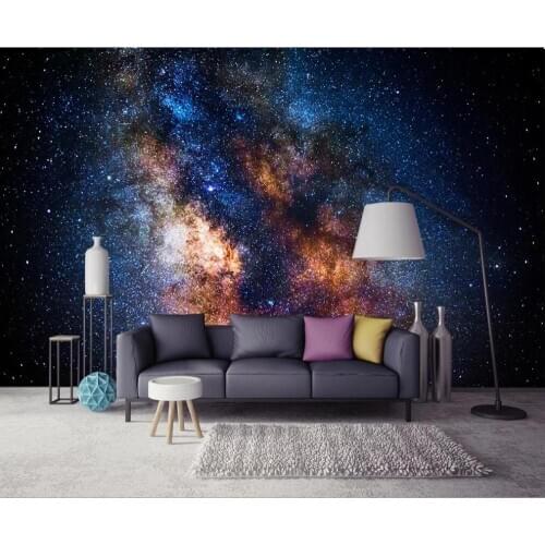 XUE SU Custom wallpaper 3D mural creative beautiful galaxy starry spectacular atmospheric living room background wall