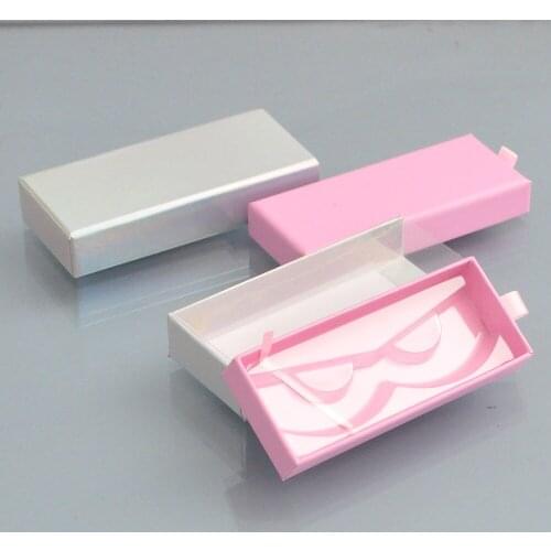 Wholesale Eyelashes Box Package Lash Boxes Package Custom Rectangle Drawer Dark Pink Mink Lashes Makeup Lashes Box Case Vendors