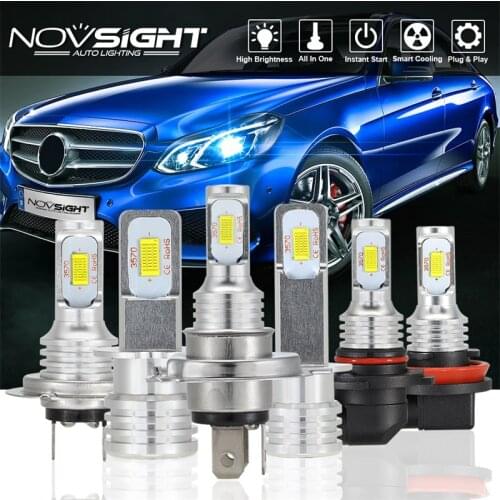 Pair LED Fog Light Daytime Bulb Kit 6500K White 1800LM H1 H7 H3 H4 H7 9005 9006
