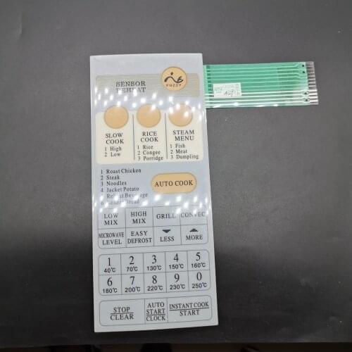 Microwave oven panel switch R-7H55(G) FA594/Fa594 button membrane switch