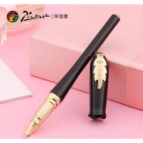 Picasso 986 Novelty Greek Irene Pimio Fountain Pen Female Gift Bud Black Cap Leaf Clip Iridium 0.38 Financial Homework Pen