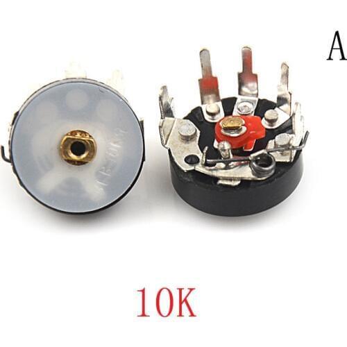 10PCS Straight Angle Radio Potentiometer Volume Potentiometer With Switch RV12MM B503 B50K Power Amplifier