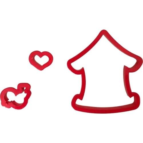 Christmas House Elk Cookie Cutter Gingerbread House Biscuit Cutter Set Cookie Mould for Kitchen Christmas Baking Cake Mould