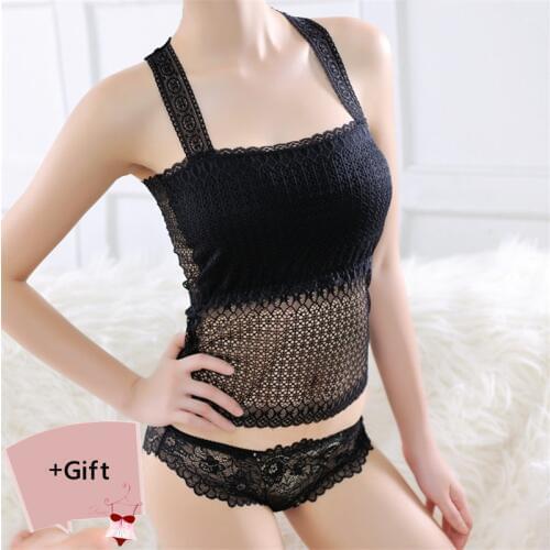 Sexy Women Lace Cross Back Bra Wrapped chest Padded Brassiere Tank Top Bra Push Up Breathable For Women underware Summer Top