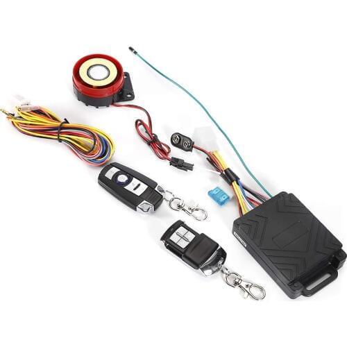 Motorcycle Scooter Anti-theft Voice Alarm Start Security System 2 Remote Control