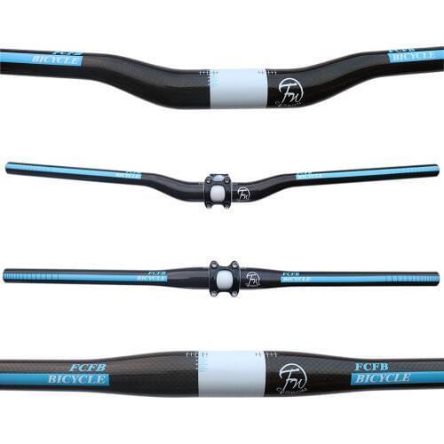 Specials! new FCFB FW blue flat rise mountain handlebar carbon handlebar 31.8*600/620/640/660/680/700/720mm free shipping
