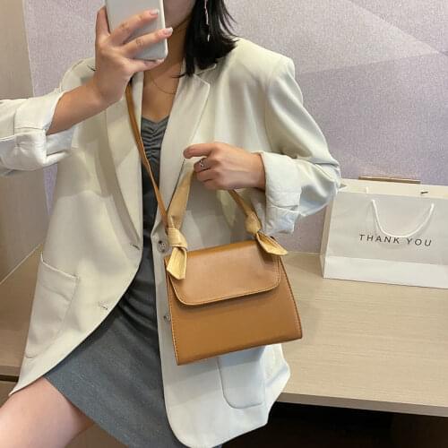 Shoulder Bag Female Handbag Crossbody Bag Ladies Designer Women Bag Retro Fashion PU Leather Simple Solid Color 2021 New Trend