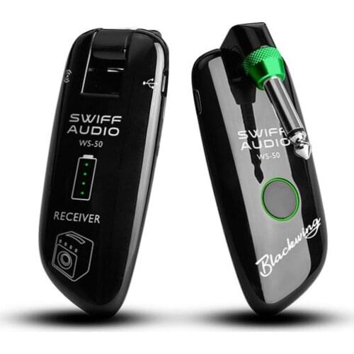 SWIFF WS-50 rechargeable electric guitar musical instrument wireless transmitter receiver microphone audio connection receiver