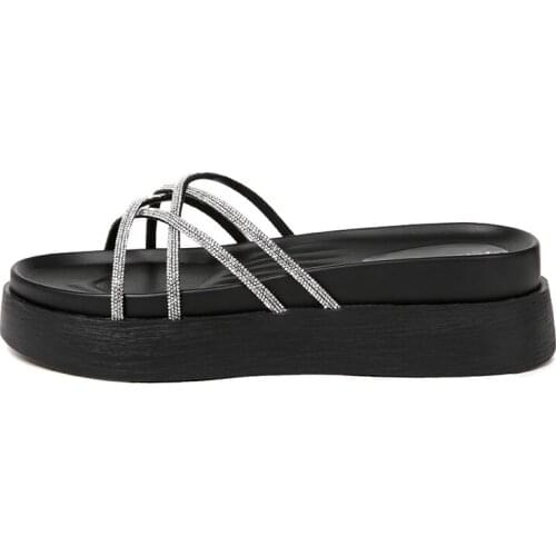 Open-Toed Platform Slippers, Set Of Solid Color WomenS Shoes, Platform WomenS Shoes