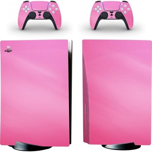Pink Style PS5 Standard Disc Edition Skin Sticker Decal Cover for PlayStation 5 Console & Controller PS5 Skin Sticker Vinyl