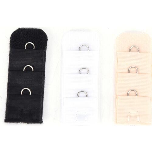 10pcs 1 Rows 3 Hooks Bra Extender Ladies Nylon Clasp Extension Elastic On Strap Soft Bra Extenders Intimates Accessories 3colors