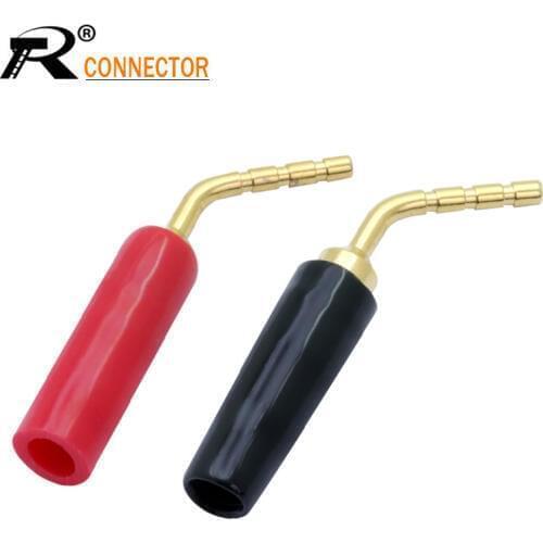 10pcs/5pairs Banana Pin Plugs Gold Plated Musical Speaker Cable Wire Pin Banana Connectors
