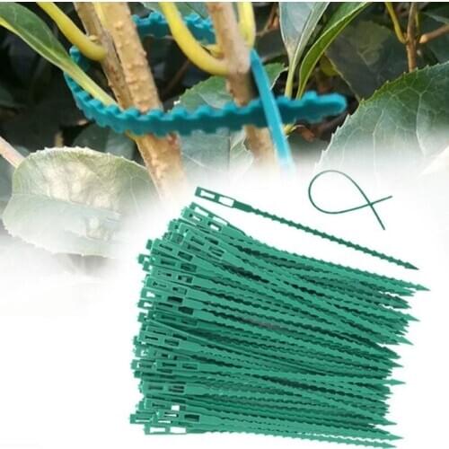 50pcs/lot Gardening Helper Multi-use Reusable Ties For Climbing Easy Flexible Plastic Plant Cable Ties Plant