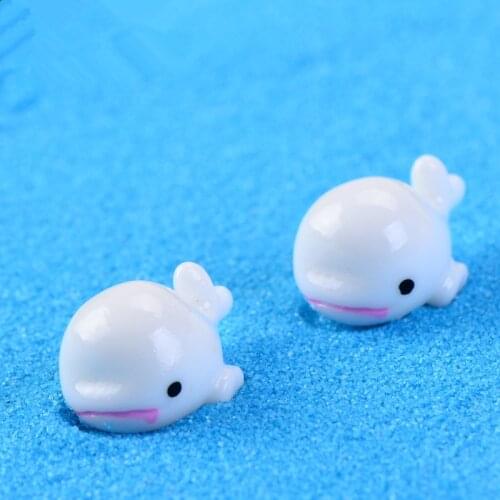 4 pcs / set Cute Mini Dolphins Animals Home Micro Fairy Garden Figurines Miniatures Home Garden Decoration DIY Accessories