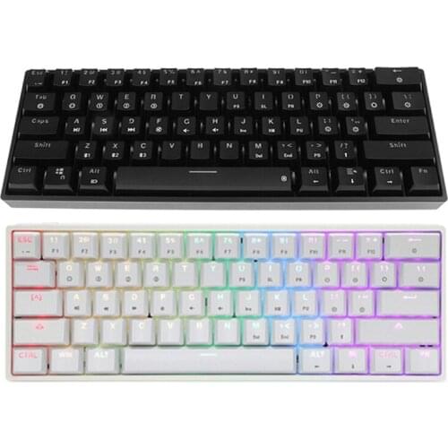 61 Keys Wireless 60% Keys Gateron Optical Switch RGB Backlight Programmable Mechanical Gaming Keyboard Gateron Optical