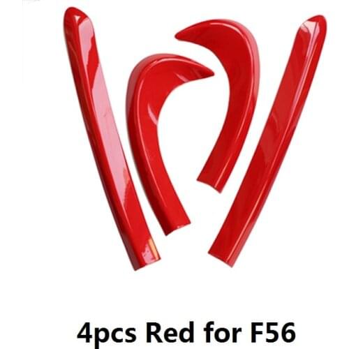 ABS Car Interior Door Moulding Trims Styling Sticker Cover for Mini Cooper F55 F56 2015 2016 2017 2018 Red Pink Checker