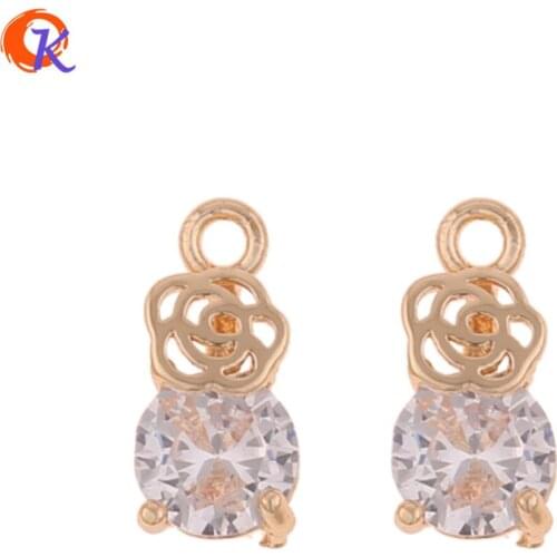 Cordial Design 50Pcs 6*12MM Jewelry Accessories/DIY Earrings Making/Drop Shape/Charms/Crystal Pendant/Hand Made/Earring Findings