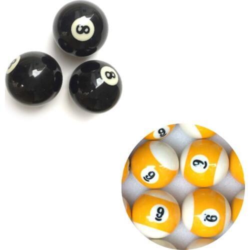 Xmlivet Free shipping 2pcs Single Balls Standard 57.2mm Resin Billiards Pool Balls NO8/NO9 design Pool Cue Balls High quality