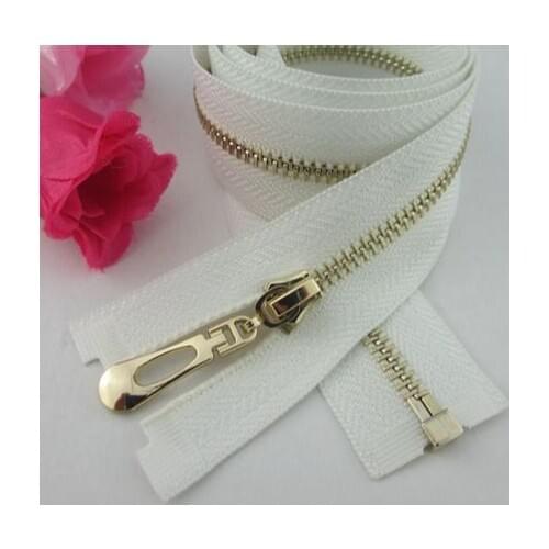 Free shipping 3pcs/lot High-grade 3# open-end shallow gold metal zipper luggage bag zipper garment accessories DIY zipper