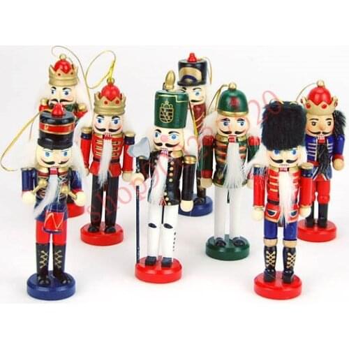 Log painted Nutcracker, puppet, Christmas Tree Pendant, Christmas childrens gift